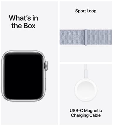 Apple Watch SE 2nd Gen 40mm GPS (Sølv Alu/Blå Sky sport loop)