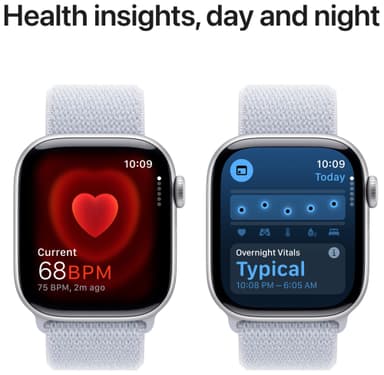 Apple Watch S10 46mm GPS (Sølv/Blå Sky Sport Loop)