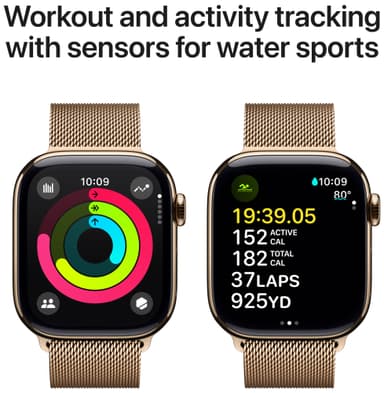 Apple Watch S10 46mm GPS+Cel (Gulltitan/Gull Milanese Loop) S/M