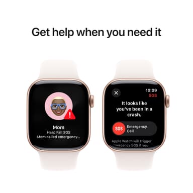 Apple Watch S10 42mm GPS+Cel (Rosegull/Svak Rosa Sport Band) M/L