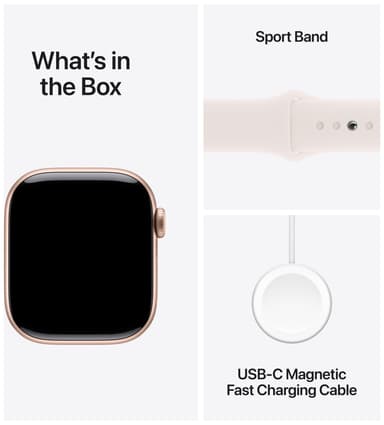 Apple Watch S10 46mm GPS+Cel (Rosegull/Svak Rosa Sport Band) S/M