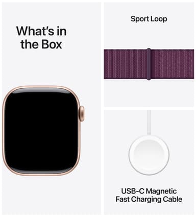 Apple Watch S10 42mm GPS+Cel (Rosegull/Plomme Sport Loop)
