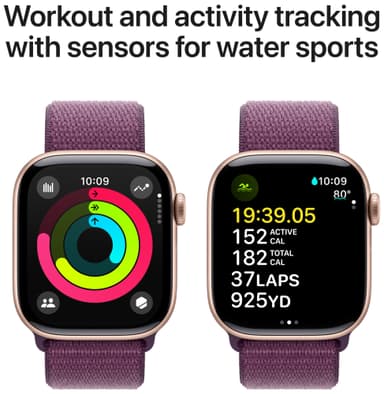Apple Watch S10 42mm GPS+Cel (Rosegull/Plomme Sport Loop)