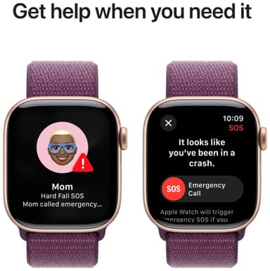 Apple Watch S10 42mm GPS+Cel (Rosegull/Plomme Sport Loop)