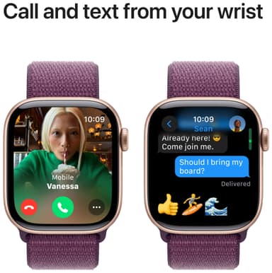 Apple Watch S10 42mm GPS+Cel (Rosegull/Plomme Sport Loop)