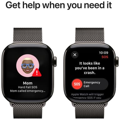Apple Watch S10 46mm GPS+Cel (Skifertitan/Skifer Milanese Loop) M/L