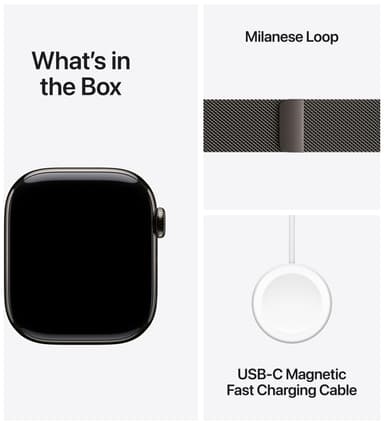 Apple Watch S10 46mm GPS+Cel (Skifertitan/Skifer Milanese Loop) M/L