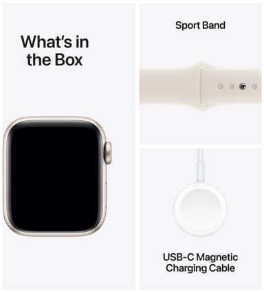 Apple Watch SE 2nd Gen 40mm GPS (Stjerneskinn Alu/Stjerneskinn sport band M/L)