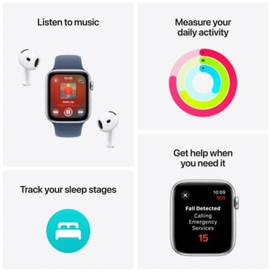 Apple Watch SE 2nd Gen 40mm GPS (Stjerneskinn Alu/Stjerneskinn sport band M/L)