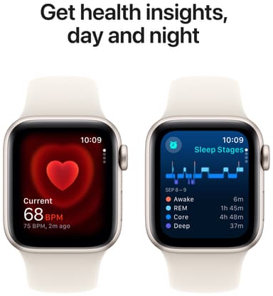 Apple Watch SE 2nd Gen 40mm GPS (Stjerneskinn Alu/Stjerneskinn sport band M/L)