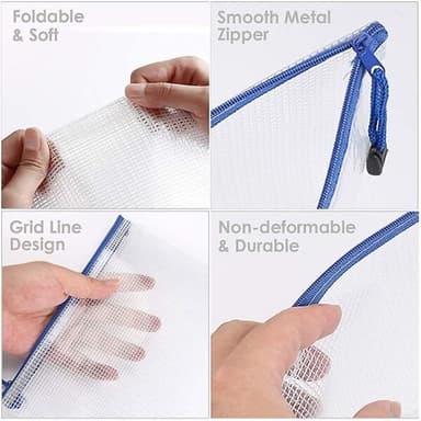 Lynlåsposer, 6 stk A4 og 6 stk A5 (ziplock)