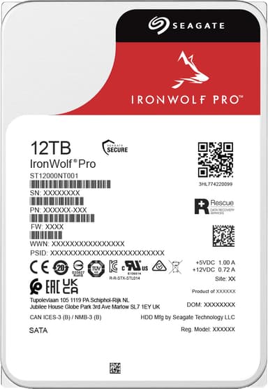 Seagate IronWolf Pro 3,5" NAS HDD (12 TB)