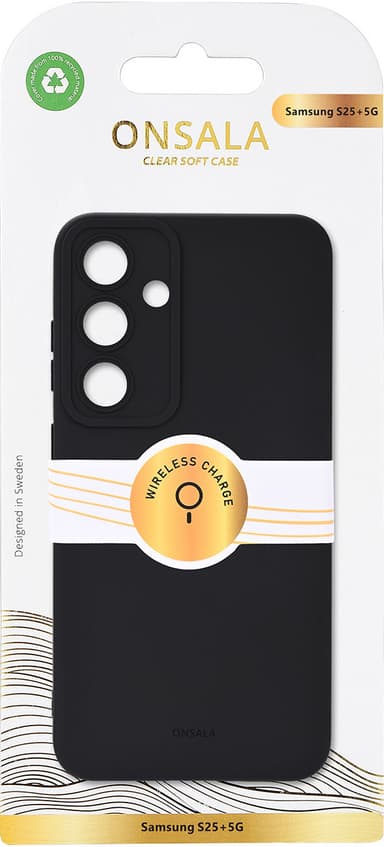 Onsala Samsung Galaxy S25+ Silicone deksel (sort)
