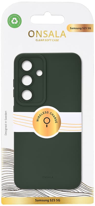 Onsala Samsung Galaxy S25 Silicone deksel (grønn)
