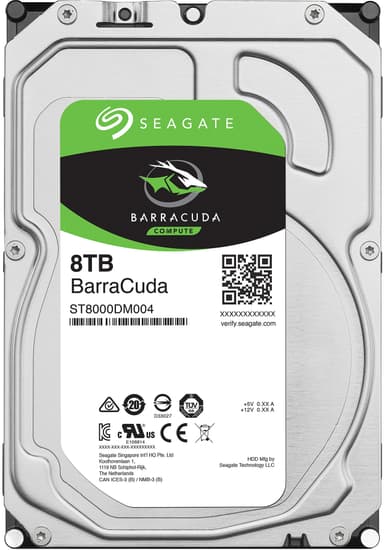 Seagate BarraCuda 3,5" intern HDD (8 TB)