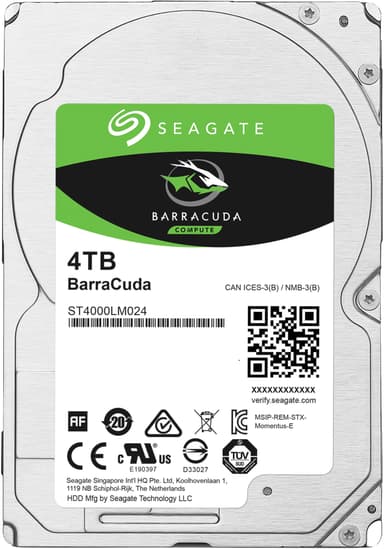 Seagate BarraCuda 3,5" intern HDD (4 TB)