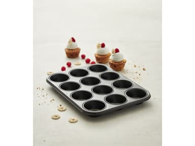 Blomsterbergs Muffinform til 12 stk. Black Steel