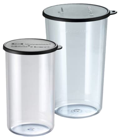 Bamix Beaker set w. lid Clear