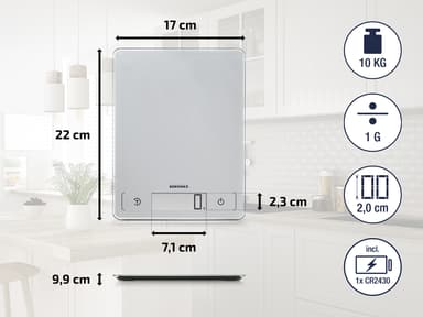 Soehnle Page Comfort 300 slim Køkkenvægt Sølv