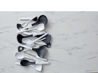 Rosti Optima Stirring spoon w hole 31 cm White