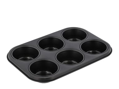 Blomsterbergs Muffinform til 6 stk. Black Steel