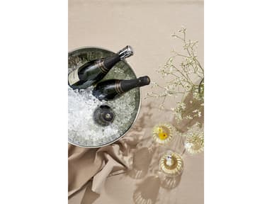 Champagne bowl Dia 38 cm Hammered glossy steel