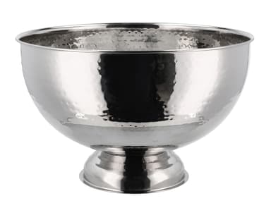 Champagne bowl Dia 38 cm Hammered glossy steel