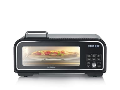 Severin Pizzaovn elektrisk Svart stål