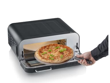 Severin Pizzaovn elektrisk Svart stål
