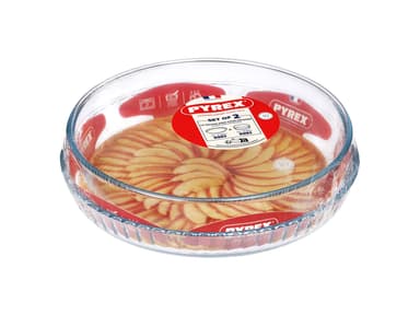 Pyrex Iconic Pie mould set 2 parts Clear