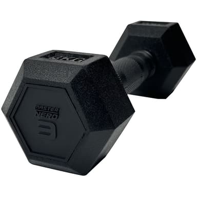 Master Fitness Nero Rubber Coated Hex 3 kg