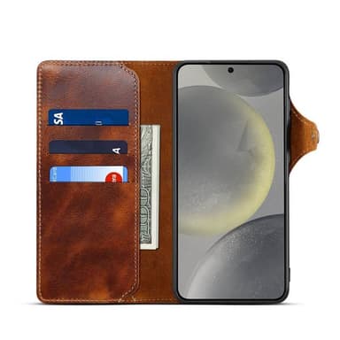 Denior mobildeksel lær Samsung Galaxy S25 Plus - Brun