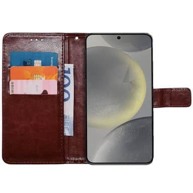 Lommebokdeksel 3-kort Samsung Galaxy S25 - Brun