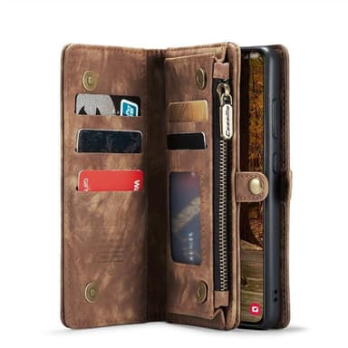 CaseMe mobildeksel 008 8-kort Samsung Galaxy S25 - Brun