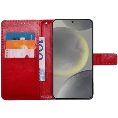 Lommebokdeksel 3-kort Samsung Galaxy S25 - Rød