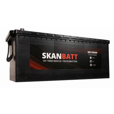 SKANBATT Fritidsbatteri 12V 140AH 800CCA (513x189x203/223mm) +venstre