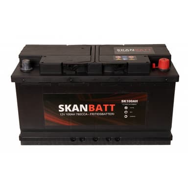 SKANBATT Fritidsbatteri 12V 100AH 780CCA (354x175x190/190mm) +høyre