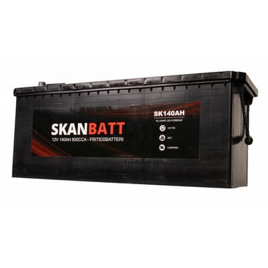 SKANBATT Fritidsbatteri 12V 140AH 800CCA (513x189x203/223mm) +venstre