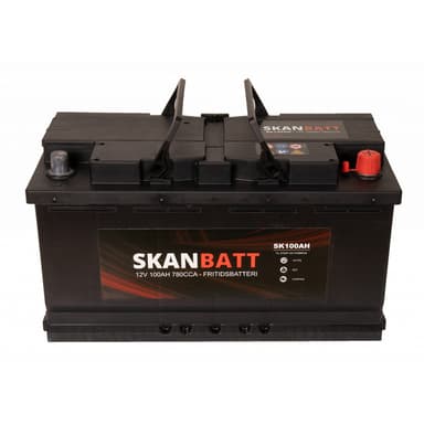 SKANBATT Fritidsbatteri 12V 100AH 780CCA (354x175x190/190mm) +høyre