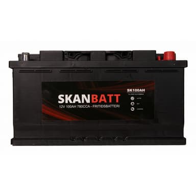 SKANBATT Fritidsbatteri 12V 100AH 780CCA (354x175x190/190mm) +høyre