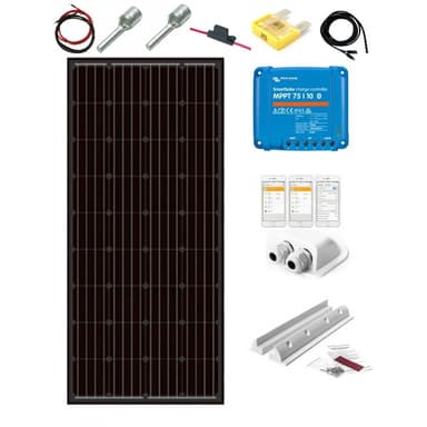 SKANBATT 107x55 - 110W - Slim&Short komplett kit Monopanel med VICTRON BT MPPT
