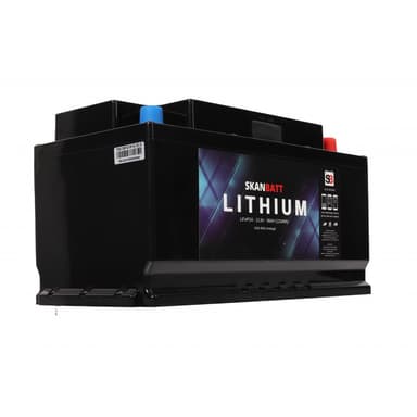 SKANBATT Bluetooth Lithium Batteri 12V 98AH 100A BMS - BOBILBATTERI