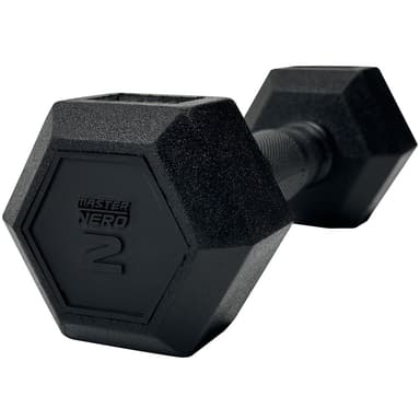Master Fitness Nero Rubber Coated Hex 2 kg