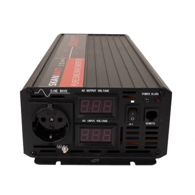 SKANBATT Inverter 12V 3000W (6000W) Ren Sinus m/trådløs fjernkontroll Rev.2