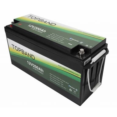 TOPBAND Lithium HEAT PRO - 12V 200AH - 200A BMS - Bluetooth og Varme (TOP-Heat200200BS)