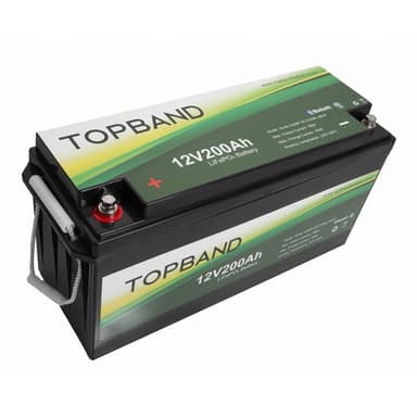 TOPBAND Lithium HEAT PRO - 12V 200AH - 200A BMS - Bluetooth og Varme (TOP-Heat200200BS)