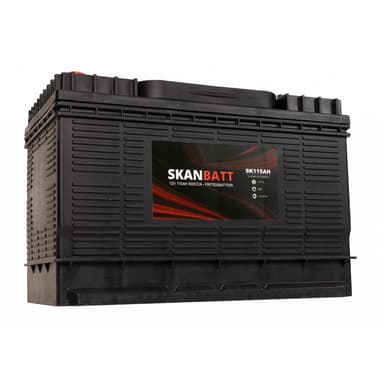 SKANBATT Fritidsbatteri 12V 115AH 800CCA (330x172x222/242mm) +midtstilt