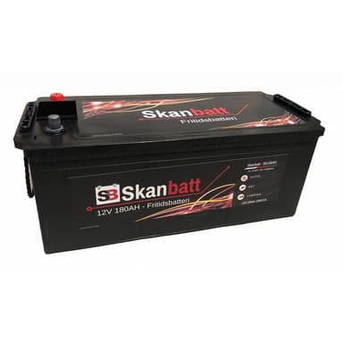 SKANBATT Fritidsbatteri 12V 180AH 1000CCA (513x223x203/223mm) +venstre