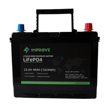 IMPROVE Lithium Batteri 24V 40Ah (LiFePO4) BMS 40A