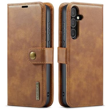 Mobil lommebok DG-Ming 2i1 Samsung Galaxy S25 Plus - Brun